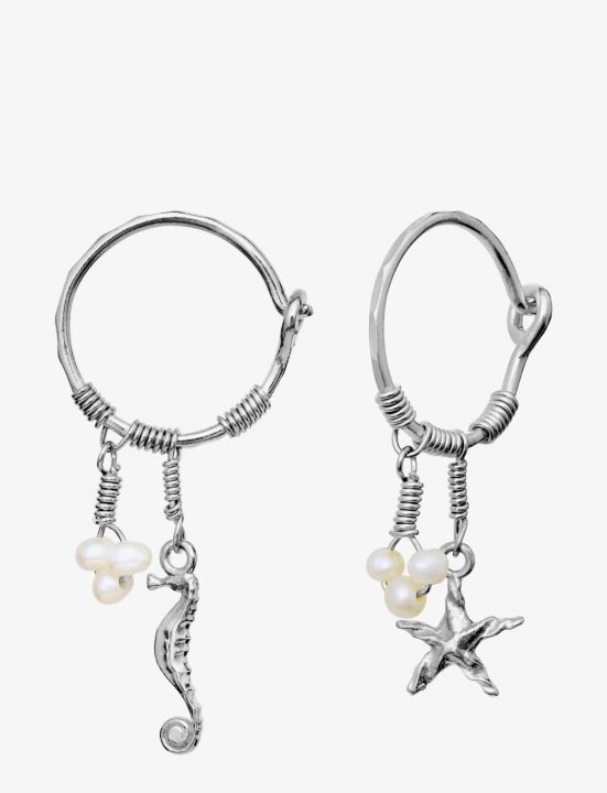 MOMI Earrings Silver in the group Earrings / Pearl Earrings at SCANDINAVIAN JEWELRY DESIGN (9872C)