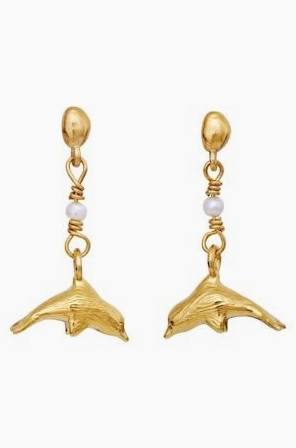 Adella earrings gold in the group Earrings / Pearl Earrings at SCANDINAVIAN JEWELRY DESIGN (9880A)