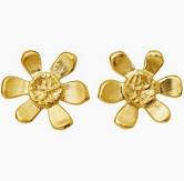 BLOSSOM Earrings Gold in the group Earrings / Gold Earrings at SCANDINAVIAN JEWELRY DESIGN (9909A)