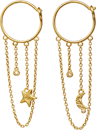 Nisha gold earrings in the group Earrings / Gold Earrings at SCANDINAVIAN JEWELRY DESIGN (9938A)