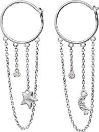 Nisha Earrings silver in the group Earrings / Silver Earrings at SCANDINAVIAN JEWELRY DESIGN (9938C)