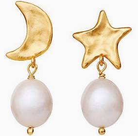 Gabrielle gold earrings in the group Earrings / Pearl Earrings at SCANDINAVIAN JEWELRY DESIGN (9942A)