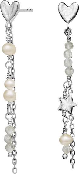 SILMA Earrings Silver in the group Earrings / Pearl Earrings at SCANDINAVIAN JEWELRY DESIGN (9947C)