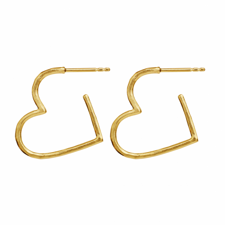 Laia Midi Earrings Gold in the group Earrings / Gold Earrings at SCANDINAVIAN JEWELRY DESIGN (9962A)