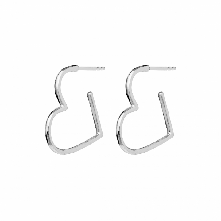 Laia Midi  earrings Silver in the group Earrings / Gold Earrings at SCANDINAVIAN JEWELRY DESIGN (9962C)