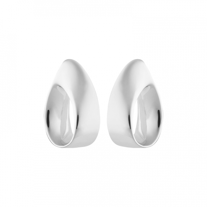 Aqua swirl studs Silver in the group Earrings / Silver Earrings at SCANDINAVIAN JEWELRY DESIGN (AQA-E12M00-S)