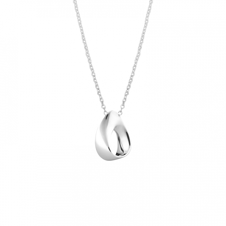 Aqua swirl small Necklaces Silver in the group Necklaces / Silver Necklaces at SCANDINAVIAN JEWELRY DESIGN (AQA-N12S501-S)