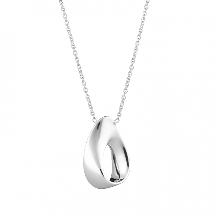 Aqua swirl Necklaces Silver in the group Necklaces / Silver Necklaces at SCANDINAVIAN JEWELRY DESIGN (AQA-N22M602-S)