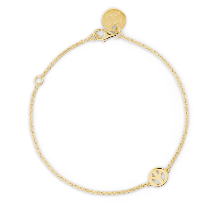 Peace Symbol Bracelets (Gold) in the group Bracelets / Gold Bracelets at SCANDINAVIAN JEWELRY DESIGN (B2083GPS0-OS)