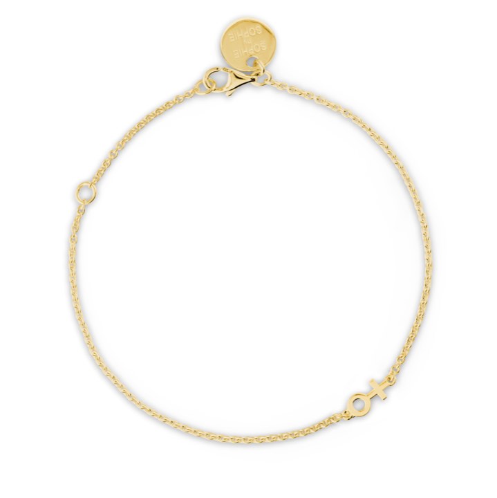 Woman symbol bracelet (gold) in the group Bracelets / Gold Bracelets at SCANDINAVIAN JEWELRY DESIGN (B2084GPS0-OS)