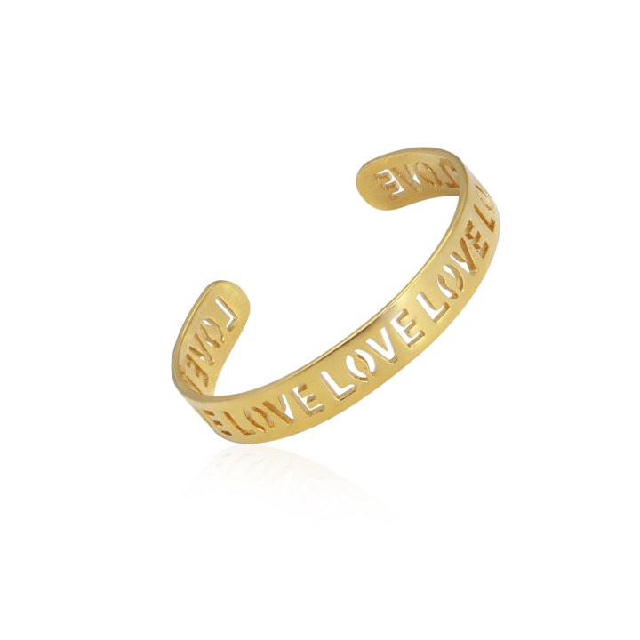Love Cuff (Gold) in the group Bracelets / Bangles at SCANDINAVIAN JEWELRY DESIGN (B2103GPS0-OS)