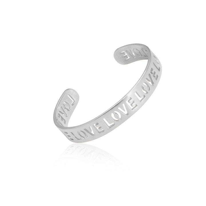 Love Cuff (silver) in the group Bracelets / Bangles at SCANDINAVIAN JEWELRY DESIGN (B2103RHS0-OS)