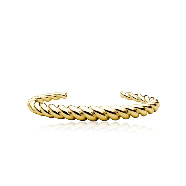 Twisted Cuff (Gold) in the group Bracelets / Bangles at SCANDINAVIAN JEWELRY DESIGN (B2105GPB0-OS)