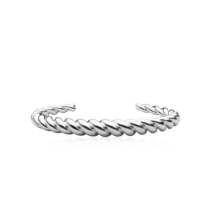 Twisted Cuff (silver) in the group Bracelets / Bangles at SCANDINAVIAN JEWELRY DESIGN (B2105RHB0-OS)