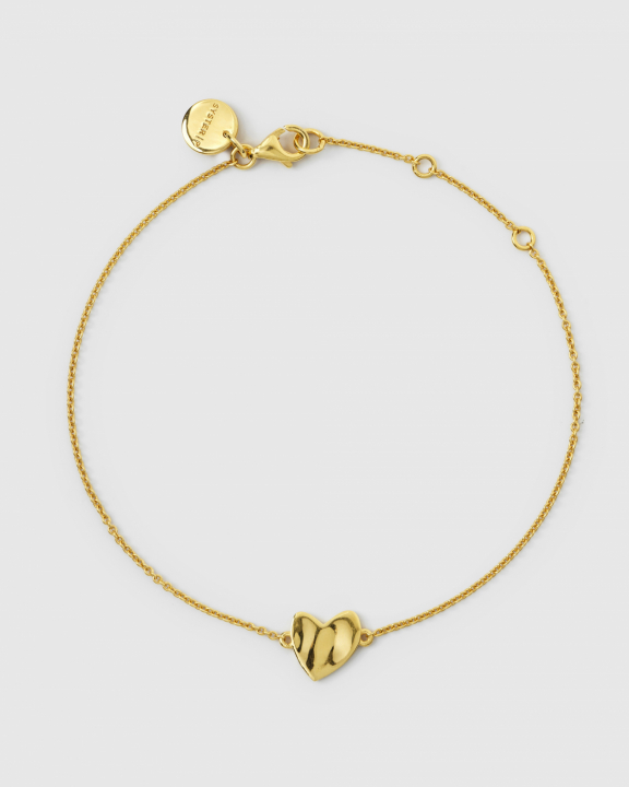Friends Heart Bracelet Gold in the group Bracelets / Gold Bracelets at SCANDINAVIAN JEWELRY DESIGN (BG1291)