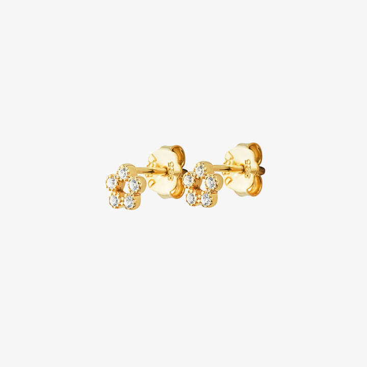 Bliss studs/Earring Gold in the group Earrings / Diamond Earrings at SCANDINAVIAN JEWELRY DESIGN (BLS-E1S00D-G)