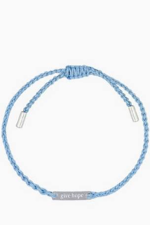 Give Hope blå in the group Bracelets / Silver Bracelets at SCANDINAVIAN JEWELRY DESIGN (BS1250PB)
