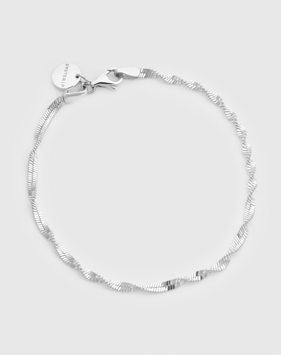 Herringbone Twisted Bracelets Silver in the group Bracelets / Silver Bracelets at SCANDINAVIAN JEWELRY DESIGN (BS1271)