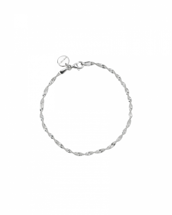 Herringbone Twisted Bracelets Silver M in the group Bracelets / Silver Bracelets at SCANDINAVIAN JEWELRY DESIGN (BS1271)