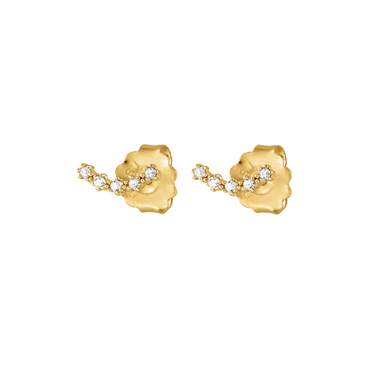 Diamond Sky fall studs Gold in the group Earrings / Diamond Earrings at SCANDINAVIAN JEWELRY DESIGN (DSY-E12M00-G)