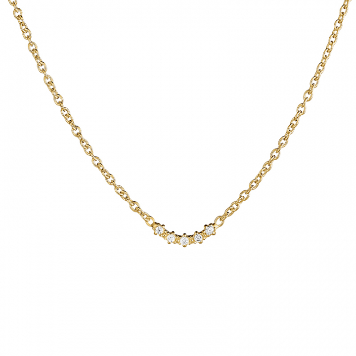 Diamond Sky fall Necklaces Gold in the group Necklaces / Diamond Necklaces at SCANDINAVIAN JEWELRY DESIGN (DSY-N12M451-G)