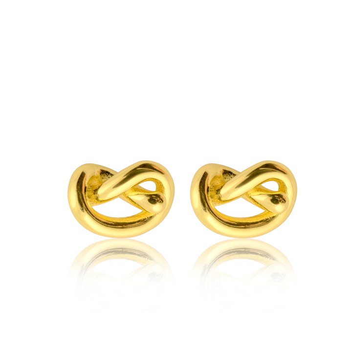 Knot Studs Earring (Gold) in the group Earrings / Gold Earrings at SCANDINAVIAN JEWELRY DESIGN (E1589GPS0-OS)