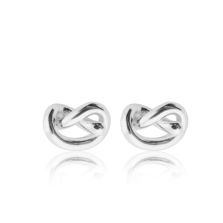 Knot Studs Earring (silver) in the group Earrings / Silver Earrings at SCANDINAVIAN JEWELRY DESIGN (E1589RHS0-OS)