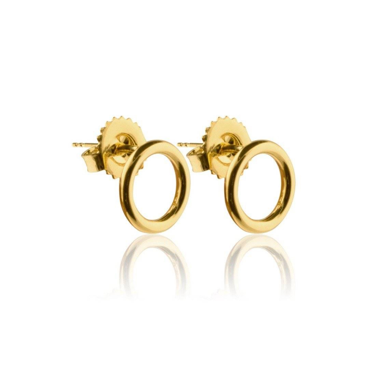Circle Studs Earring (Gold) in the group Earrings / Gold Earrings at SCANDINAVIAN JEWELRY DESIGN (E1803GPS0-OS)