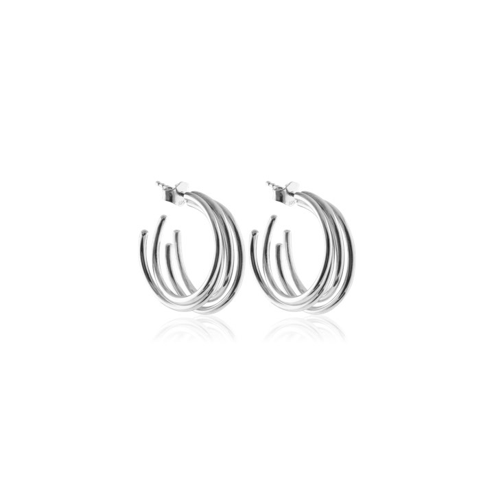 Chaos Hoop S Earring (silver) in the group Earrings / Silver Earrings at SCANDINAVIAN JEWELRY DESIGN (E1922RHB0-OS)