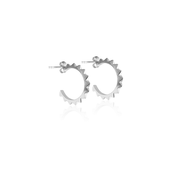 Pyramid Hoops Earring S (silver) in the group Earrings / Silver Earrings at SCANDINAVIAN JEWELRY DESIGN (E1952RHS0-OS)