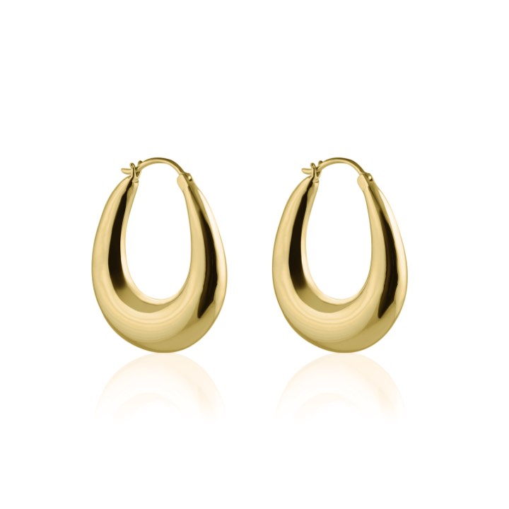 Bold hoops (gold) in the group Earrings / Gold Earrings at SCANDINAVIAN JEWELRY DESIGN (E2041GPS0-OS)