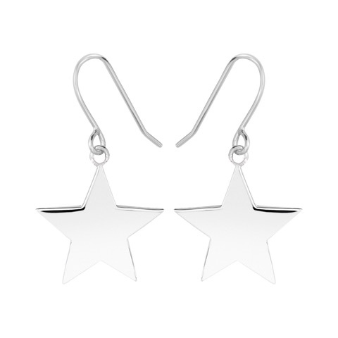 Star Hook Earring (silver) in the group Earrings / Silver Earrings at SCANDINAVIAN JEWELRY DESIGN (E2103RHS0-OS)