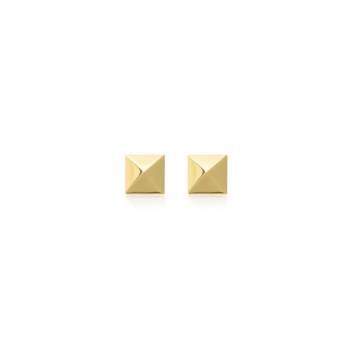 Pyramid studs in the group Earrings / Gold Earrings at SCANDINAVIAN JEWELRY DESIGN (E2226GPS0-OS)
