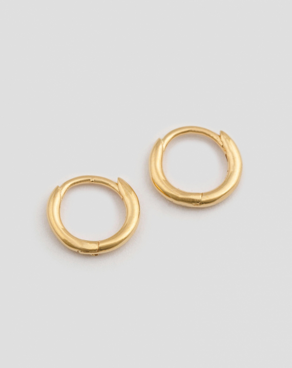 Beloved Mini Hoops Gold in the group Earrings / Gold Earrings at SCANDINAVIAN JEWELRY DESIGN (EG1156)