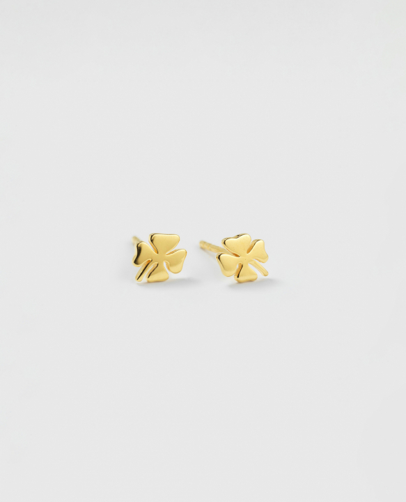 Bring Me Luck Stud Earrings Gold in the group Earrings / Gold Earrings at SCANDINAVIAN JEWELRY DESIGN (EG1250)