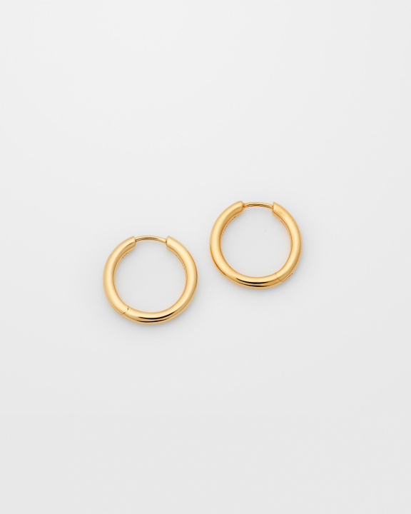 Beloved Fat Big Hoops Gold in the group Earrings at SCANDINAVIAN JEWELRY DESIGN (EG1257)