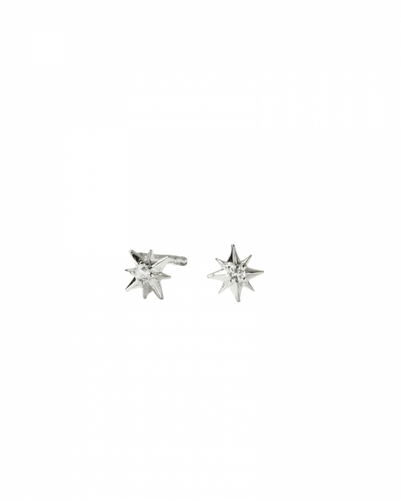 North Star Studs Earrings Silver in the group Earrings / Silver Earrings at SCANDINAVIAN JEWELRY DESIGN (ES1215)