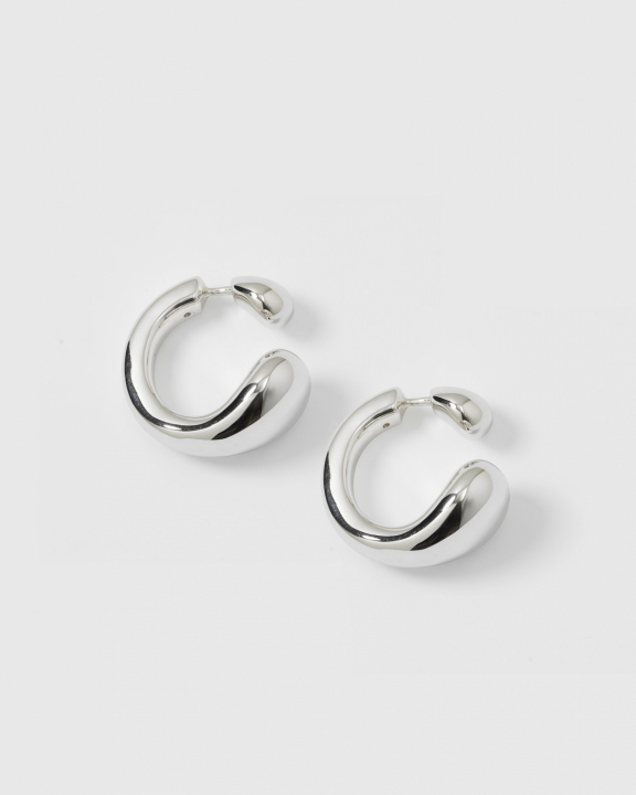 Bolded Drops Earrings Silver in the group Earrings / Silver Earrings at SCANDINAVIAN JEWELRY DESIGN (ES1272)