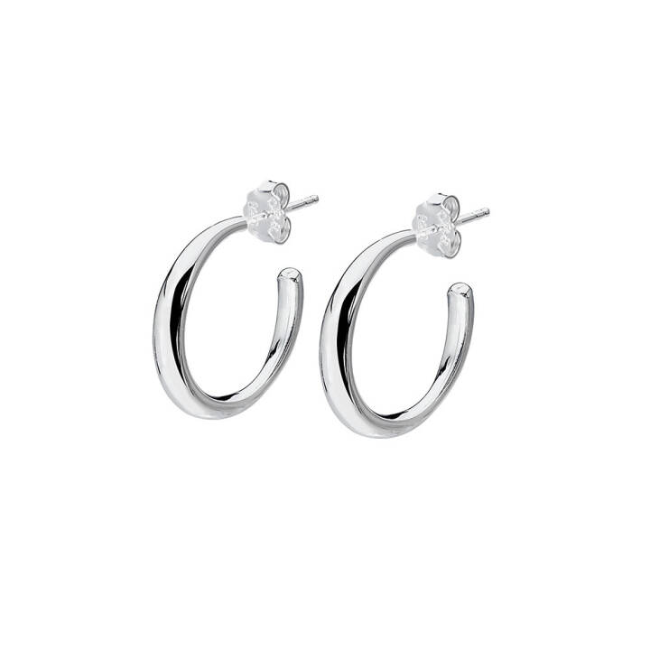 Les Amis hoops silver in the group Earrings / Silver Earrings at SCANDINAVIAN JEWELRY DESIGN (LAS-E1M200-S)