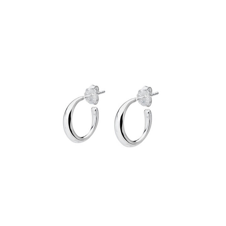 Les Amis small hoops silver in the group Earrings / Silver Earrings at SCANDINAVIAN JEWELRY DESIGN (LAS-E1S200-S)