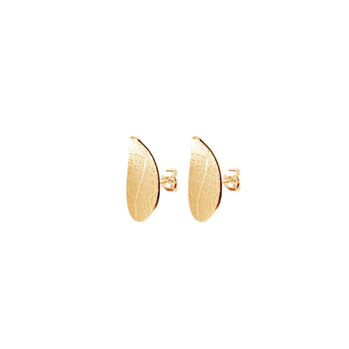 Leaf drop Earring fixed Gold in the group Earrings / Gold Earrings at SCANDINAVIAN JEWELRY DESIGN (LEF-E0000-G)