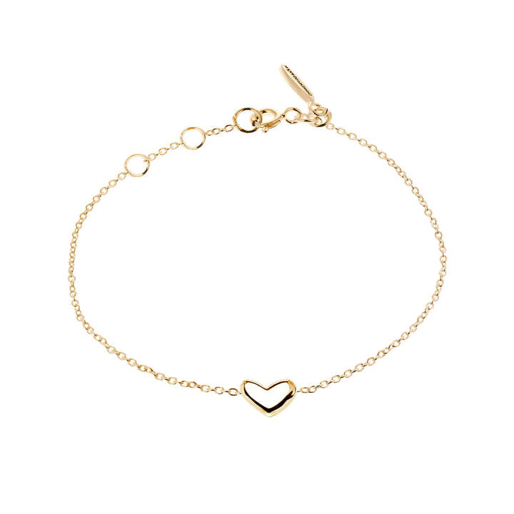 Loving heart medium single Bracelets Gold in the group Bracelets / Gold Bracelets at SCANDINAVIAN JEWELRY DESIGN (LHT-B2M000-G)