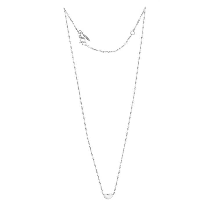 Loving heart medium single long Necklaces silver in the group Necklaces / Silver Necklaces at SCANDINAVIAN JEWELRY DESIGN (LHT-N2M701-S)