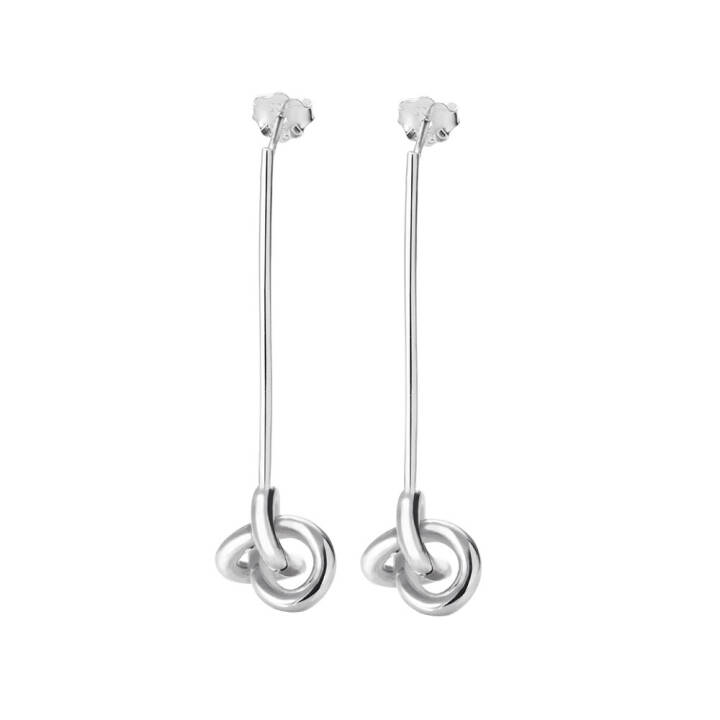 Le knot Earring Silver in the group Earrings / Silver Earrings at SCANDINAVIAN JEWELRY DESIGN (LKT-E2M000-S)