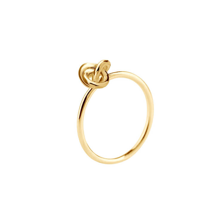 Le knot drop ring Gold in the group Rings / Gold Rings at SCANDINAVIAN JEWELRY DESIGN (LKT-R10-G)