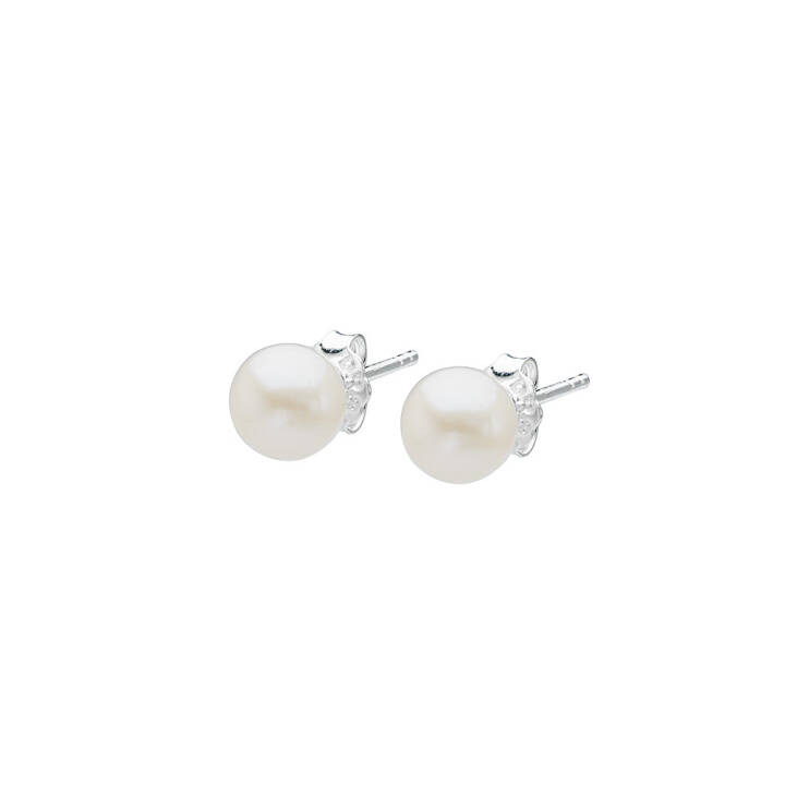 Le Pearl small Earring silver in the group Earrings / Pearl Earrings at SCANDINAVIAN JEWELRY DESIGN (LPL-E1S000-S)