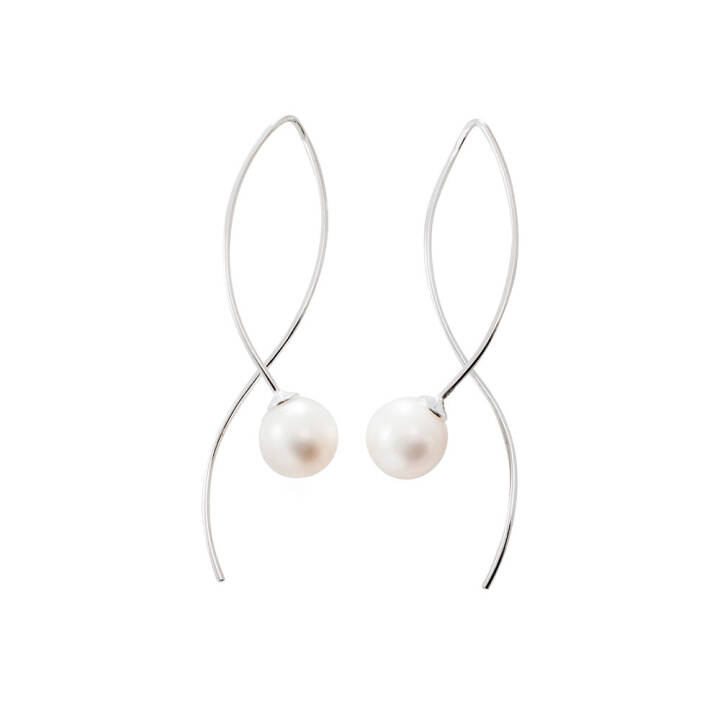 Le pearl Earring Silver in the group Earrings / Pearl Earrings at SCANDINAVIAN JEWELRY DESIGN (LPL-E2M000-S)