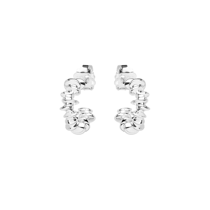 Les Roches hoops in the group Earrings / Silver Earrings at SCANDINAVIAN JEWELRY DESIGN (LRS-E3S000-S)