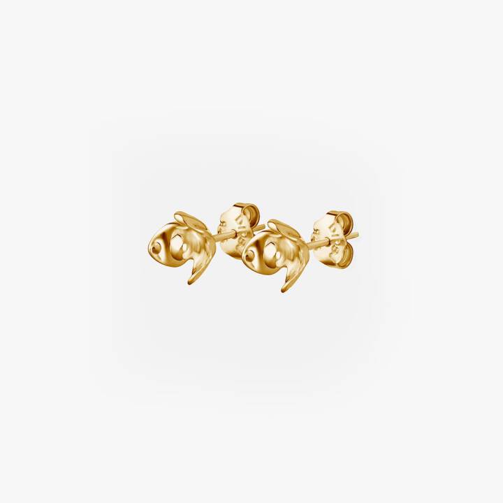 Lotus Earring Gold in the group Earrings / Gold Earrings at SCANDINAVIAN JEWELRY DESIGN (LTS-E1S000-G)