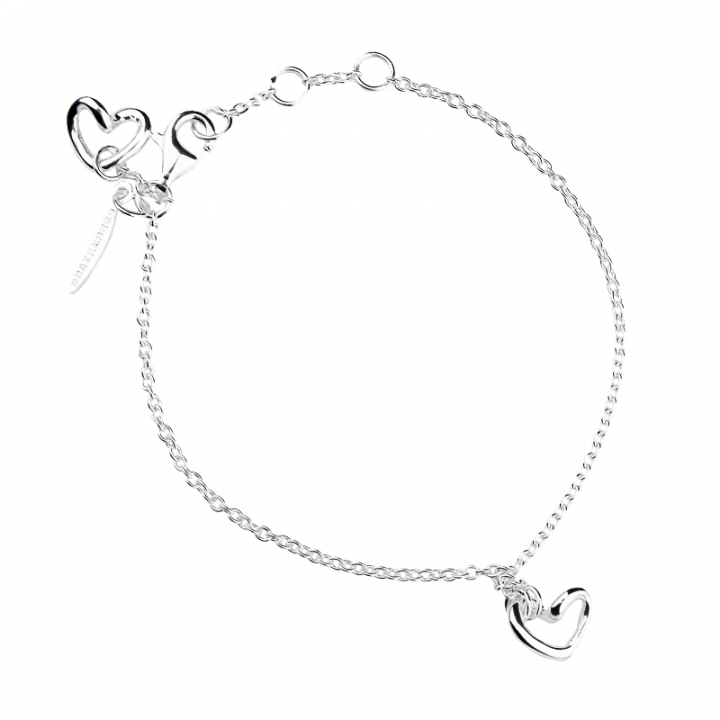 Love Vibe drop Bacelet Silver in the group Bracelets / Silver Bracelets at SCANDINAVIAN JEWELRY DESIGN (LVE-B14S182-S)